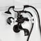 Kingston Brass Tub Wall Mount Clawfoot Tub Faucet with Hand Shower, Oil Rubbed Bronze KS225PXORB - alternate 2